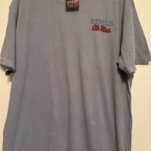 Rebels Ole Miss Short Sleeve T-Shirt - Light Blue